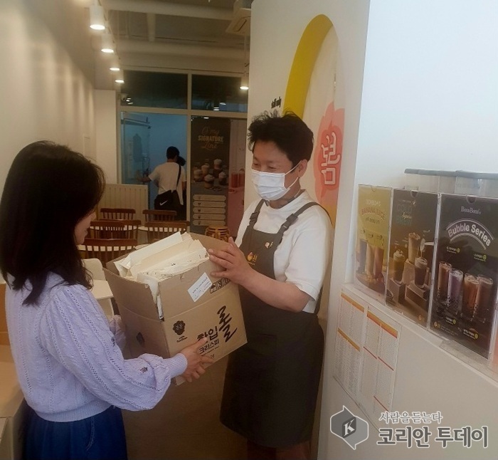 [코리안투데이] 세종 어진동, 종이팩 400㎏ 수거 © 이윤주 기자