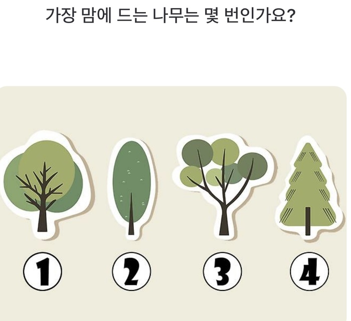 [코리안투데이] 1초 만에 성격이 드러나는 나무 선택 테스트 © 김현수 기자