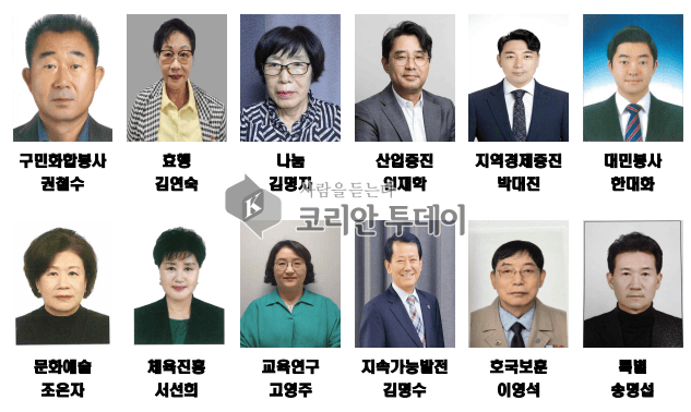 Bupyeong-gu sélectionne 12 personnes qui font rayonner la communauté pour le prix « Gumin »