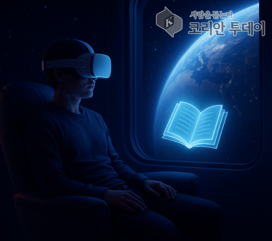 [코리안투데이] 이미지 코리안투데이 캡쳐 WIA Books VR 독서 환경 '우주' 이미지 © 박수진 기자