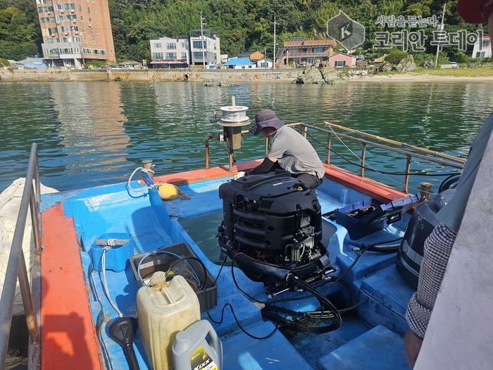 [코리안투데이] 어업용기자재 이동수리 사진 © 정소영 기자