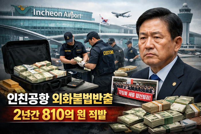 Export ilegal de valută prin Aeroportul Incheon, depistat în valoare de 81 de miliarde de woni în doi ani, controversă privind responsabilitatea companiei aeroportuare