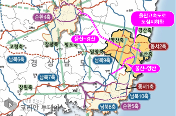 [코리안투데이] 제3차 고속도록 건설계획 건의사업 위치도 © 현승민 기자