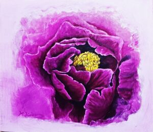 『Peony』, 모란의 생명력을 그리다: 김민경 작가의 빛나는 예술적 여정
