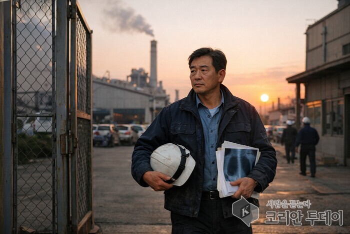 [코리안투데이] 폐암 진단을 받고 35년 머물렀던 직장을 떠나는 모습 © 임희석 기자