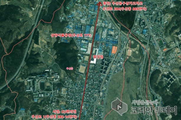 [코리안투데이] 삼양 불닭로 지정 구역 이미지 원주시 제공 © 김문희 기자