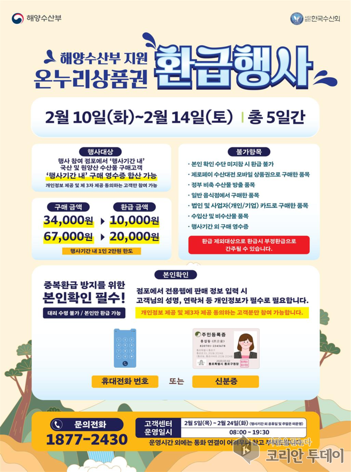 [코리안투데이 설 전통시장 ] 온누리상품권 환급 행사 포스터 © 정소영 기자