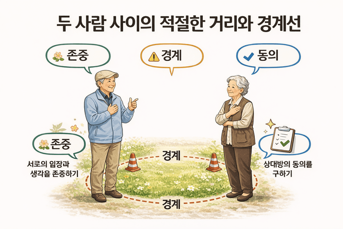 [코리안투데이] 두 사람사이의 적절한 거리와 경계선 동의가 필요 © 안소영 칼럼니스트