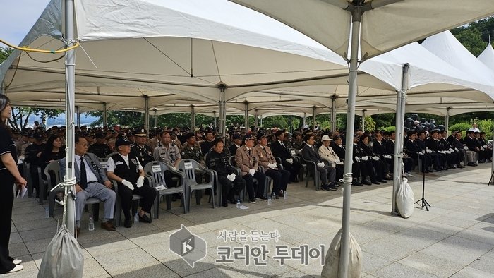 [코리안투데이] 하남시, 제71회 현충일 추념식에 참석한 보훈단체장과 회원들, 하남시 내빈 모습 ” © 백창희 기자