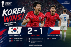 2026 북중미 월드컵 A조 첫 경기서 승점 3점 확보, 16강 진출 청신호