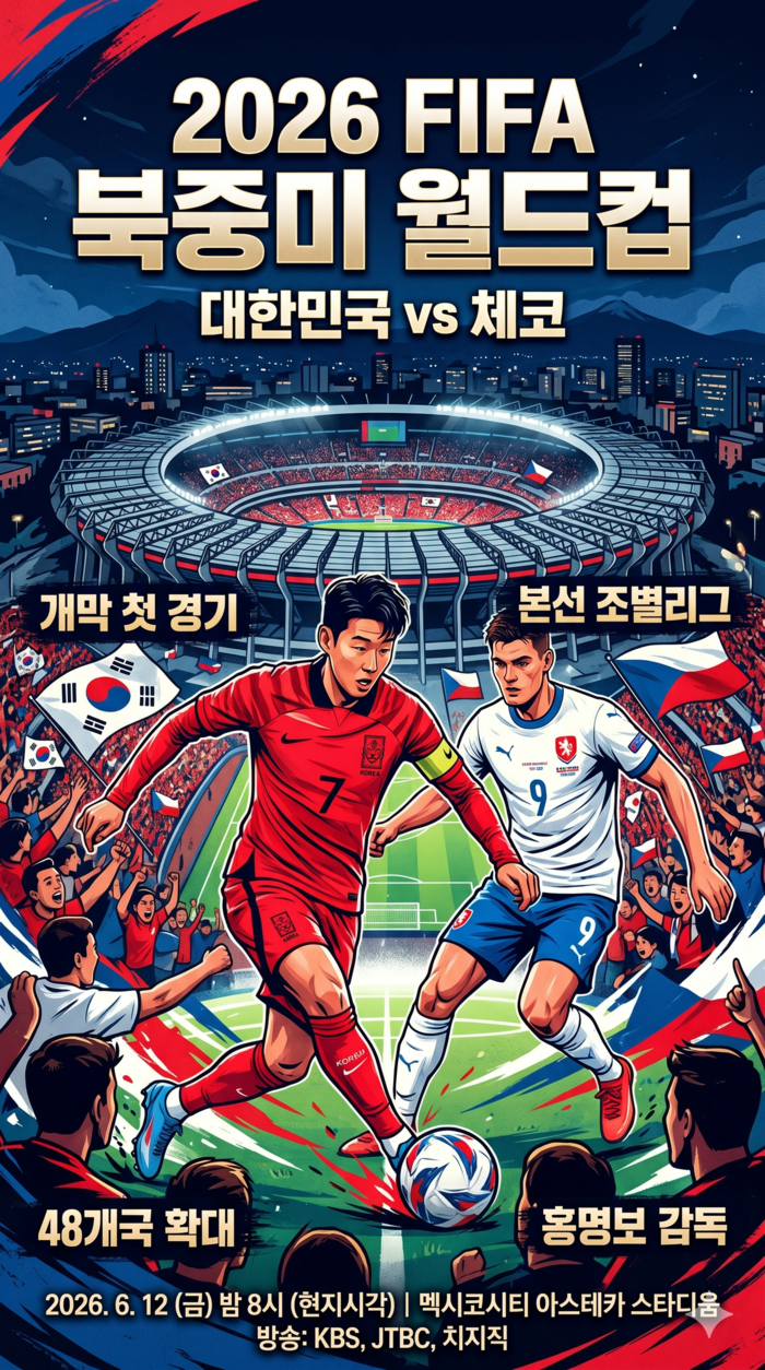 [코리안투데이]2026 FIFA 북중미 월드컵 대회가 한국 시간으로 6월 12일 오전 4시 멕시코시티 스타디움 ©조은애
