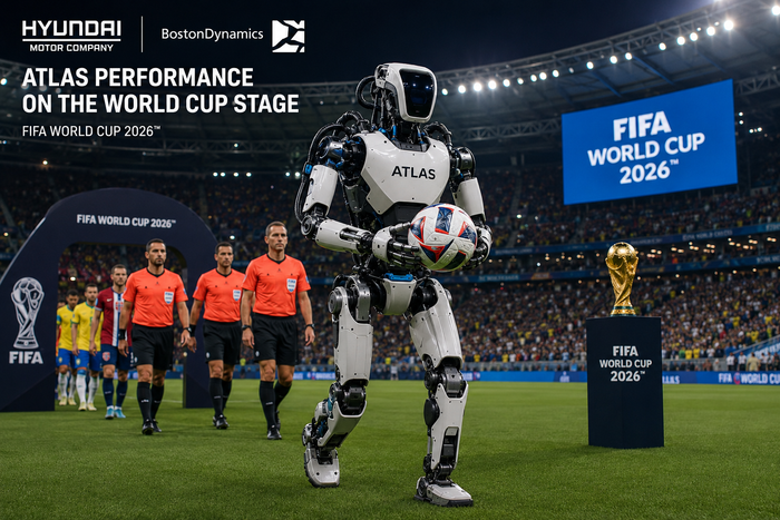 [코리안투데이] 현대자동차와 보스턴 다이내믹스, FIFA 월드컵에서 Atlas 휴머노이드 로봇의 혁신적인 퍼포먼스 공개 © 김현수 기자