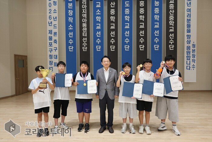 [The Korean Today] 青少年ドローンサッカー大会、参加チームの熱戦の様子 © キム・ミヒ記者