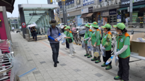 하남시 지역자율방재단, 전통시장·역세권서 폭염 예방 캠페인