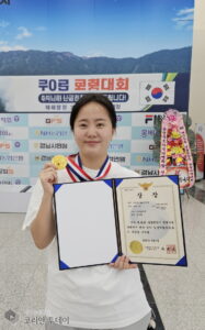 仁川・弥鄒忽区庁射撃選手団のピョン・アヘ選手、全国大会新記録で優勝