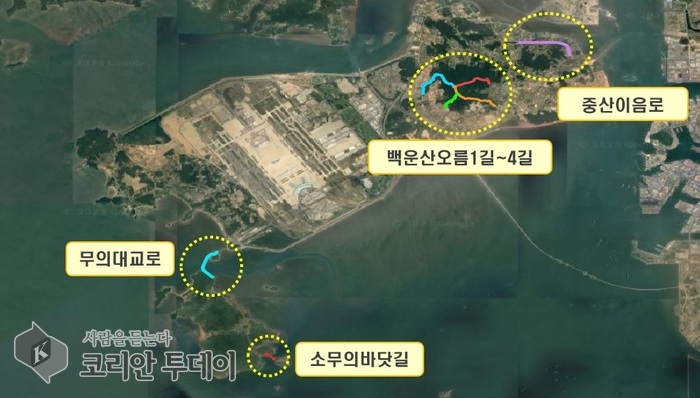[코리안투데이] 영종구 신규 도로명 부여 위치도 © 김미희 기자