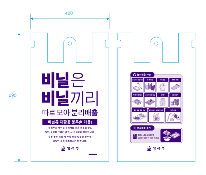 Gangseo-gu entregará gratis bolsas exclusivas para plásticos desechables en centros comunitarios dong desde el día 10