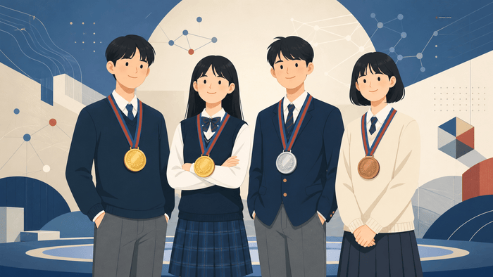 [코리안투데이] Photo de groupe de la délégation coréenne aux 38es Olympiades internationales d'informatique © 장형임 기자