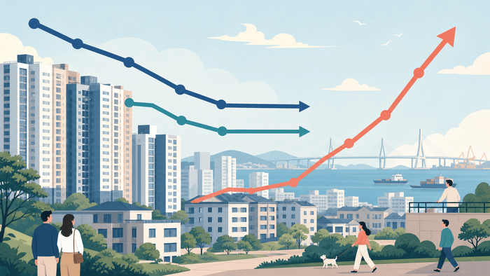 仁川7月房价与租金走势:买卖及押金租赁价格趋稳,月租涨幅扩大