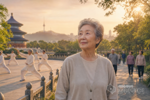 [银色桥梁] 第4卷 · 第13章 · 公园清晨六点:我在天坛与北汉山之间,读懂两种老去的方式