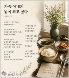 [오늘의 시선] 한 끼 밥상 앞에서 돌아본 남편의 자리