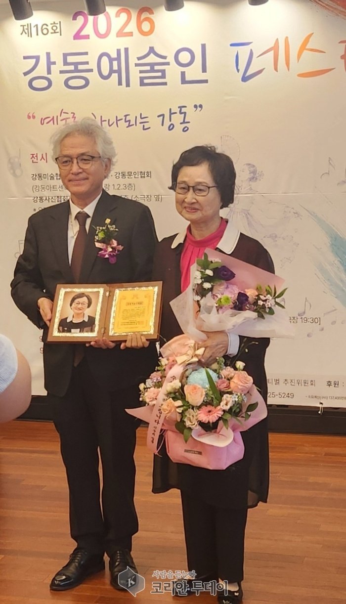 [The Korean Today] Poet Lee Hye-sun, who received the Gangdong Artist Grand Prize following the Korean Women’s Literature Award. © Reporter Baek Chang