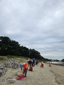 추석 앞둔 용유해변, 바다살리기국민운동본부·남북어촌계 40여 명 환경정비