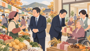Bae Kyung-hoon, vice-Premier ministre et ministre des Sciences et des TIC, visite le marché de Huam et un établissement social pour réconforter les habitants à l’approche de Chuseok