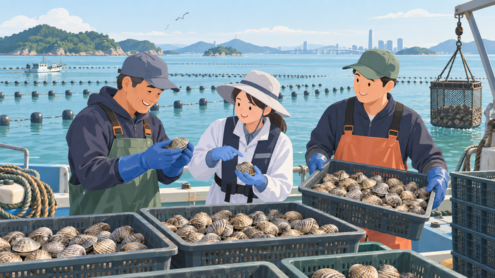 [코리안투데이] Vue d'ensemble d'une ferme aquacole d'un village de pêcheurs du littoral d'Incheon © 장형임 기자