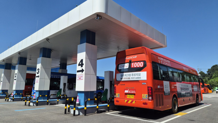 [코리안투데이] Un bus à hydrogène circulant dans le centre-ville d'Incheon © 장형임 기자