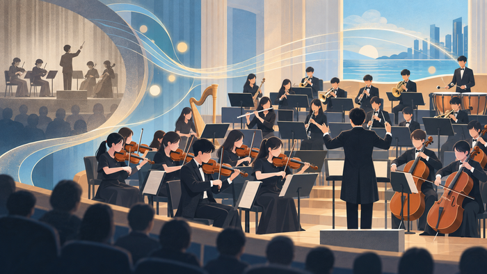 [코리안투데이] Affiche promotionnelle du 2e concert régulier «Ieum (二音)» de l'Orchestre symphonique des jeunes de la ville d'Incheon © 장형임 기자