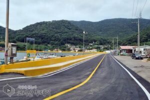 甕津郡、徳積北里の海水浸透対策道路整備工事が竣工