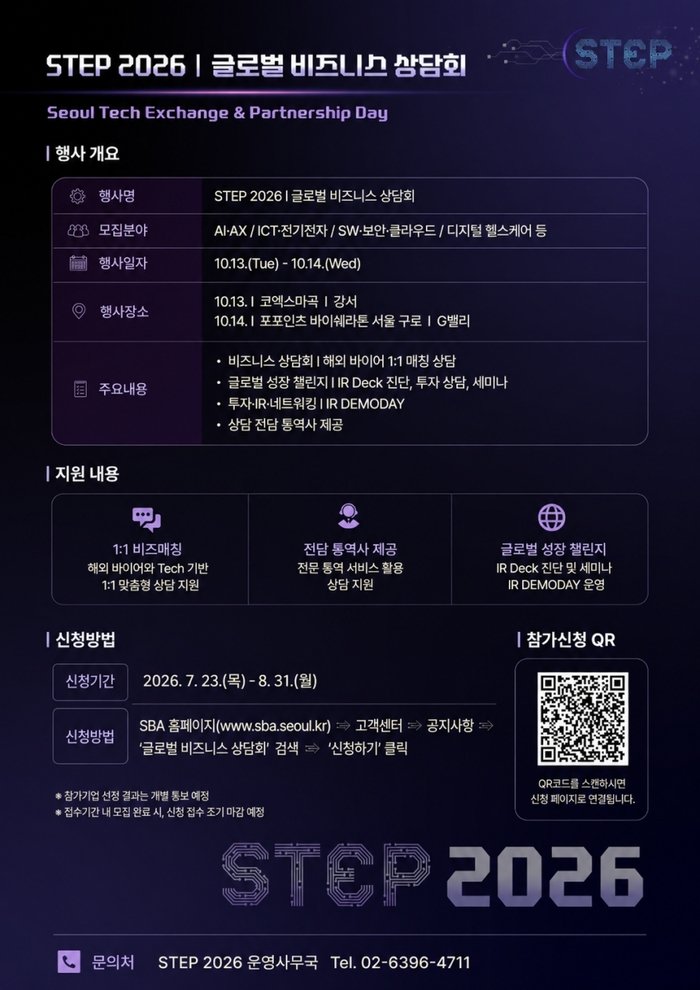 [코리안투데이] (사진) Poster 'STEP 2026, Konsultasi Bisnis Global' © 박수진 기자