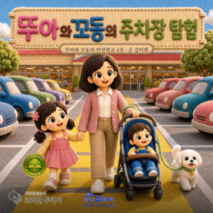 나비를 쫓던 아이가 주차장 앞에 멈춰 서다, 『뚜아와 꼬동의 주차장 탐험』
