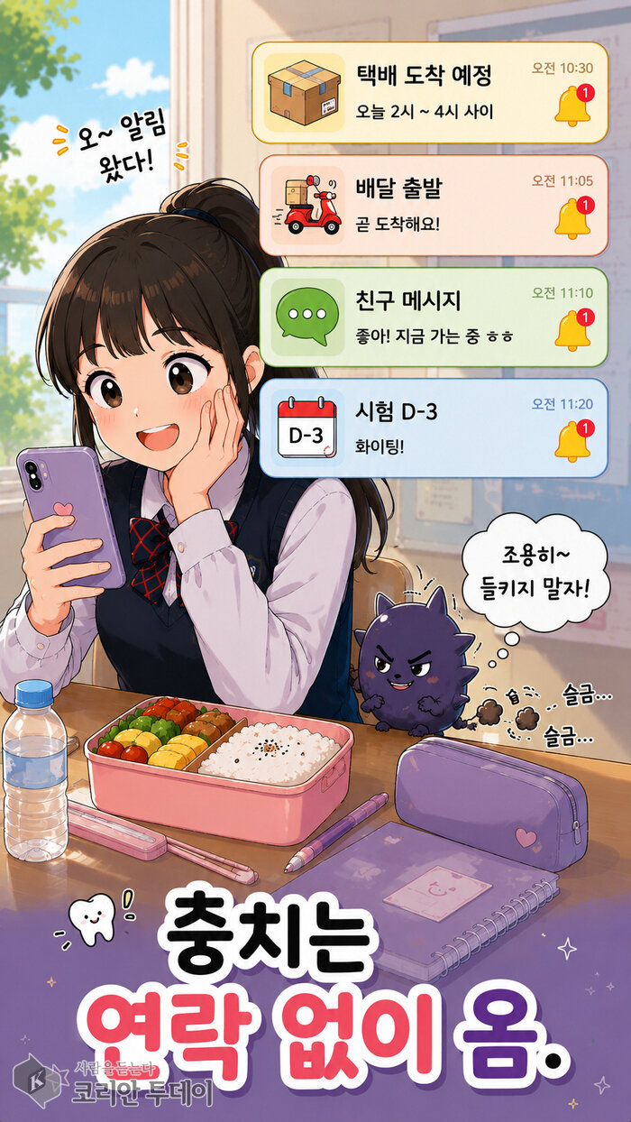 [The Korean Today] Ví dụ nội dung chăm sóc sức khỏe răng miệng hiển thị khi chạm móc khóa NFC © Phóng viên Kim Mi-hee